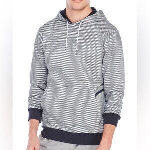Zanerobe navy and White Patterned Hoodie